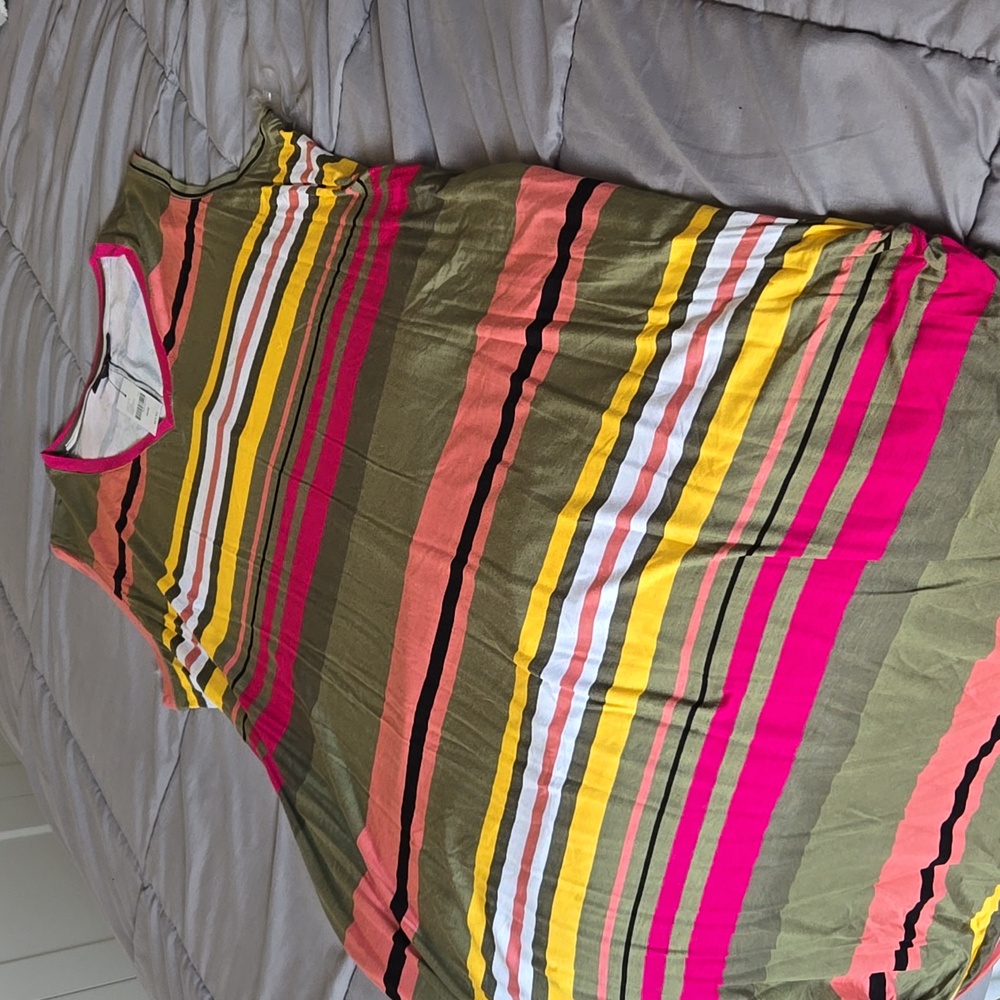 Lane Bryant Striped Multicolor Maxi Dress